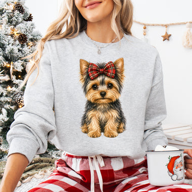 Christmas Dog Yorkie DTF Transfer DTF Heat Press Transfer from Sweet Tee Transfers