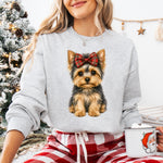 Christmas Dog Yorkie DTF Transfer DTF Heat Press Transfer from Sweet Tee Transfers