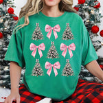 Christmas Tree Pink Bow Coquette DTF Transfer DTF Heat Press Transfer from Sweet Tee Transfers