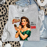 Too Glam to Give a Damn DTF Transfer DTF Heat Press Transfer from Sweet Tee Transfers