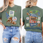 All Out All Game Front and Back DTF Transfer DTF Heat Press Transfer from Sweet Tee Transfers