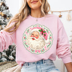 Santa Pink DTF Transfer DTF Heat Press Transfer from Sweet Tee Transfers