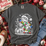 Glowing Green Guy and Festive Dog DTF Transfer DTF Heat Press Transfer from Sweet Tee Transfers