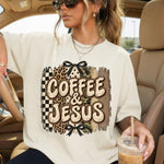 Coffee & Jesus DTF Transfer DTF Heat Press Transfer from Sweet Tee Transfers