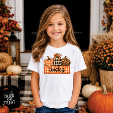 Custom Pumpkin Nameplate DTF Transfer DTF Heat Press Transfer from Sweet Tee Transfers