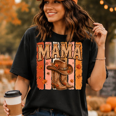 Cowgirl MAMA Fall DTF Transfer DTF Heat Press Transfer from Sweet Tee Transfers