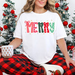 Colorful Merry DTF Transfer DTF Heat Press Transfer from Sweet Tee Transfers