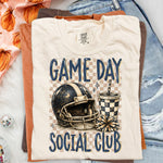 Game Day Social Club Checkered DTF Transfer DTF Heat Press Transfer from Sweet Tee Transfers
