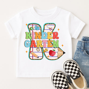 Pencil and Paper Kindergarten DTF Transfer DTF Heat Press Transfer from Sweet Tee Transfers