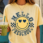 Checkered Smiley Preschool DTF Transfer DTF Heat Press Transfer from Sweet Tee Transfers