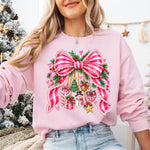 Striped Christmas Bow Charms DTF Transfer DTF Heat Press Transfer from Sweet Tee Transfers