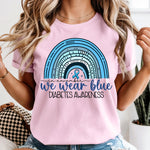 We Wear Blue Diabetes Awareness DTF Transfer DTF Heat Press Transfer from Sweet Tee Transfers