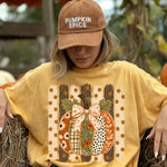 Fall Pumpkin Patchwork Striped Polkadots DTF Transfer DTF Heat Press Transfer from Sweet Tee Transfers