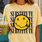 Nirvana Substitute Smiley Face DTF Transfer DTF Heat Press Transfer from Sweet Tee Transfers
