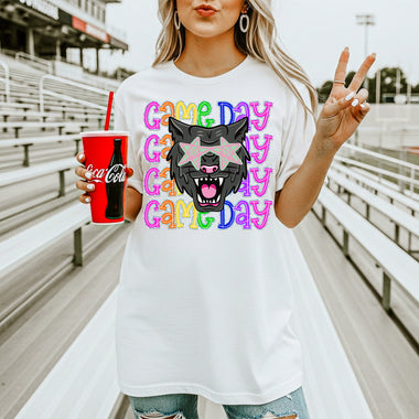 Wampus Cats School Mascot DTF Transfer – Game Day DTF Heat Press Transfer from Sweet Tee Transfers