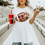 Garnet and Gold Football DTF Transfer – Coquette DTF Heat Press Transfer from Sweet Tee Transfers