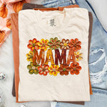 MAMA Fall Floral DTF Transfer DTF Heat Press Transfer from Sweet Tee Transfers