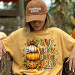 Give Thanks to the Lord Fall Pumpkin Stack DTF Transfer DTF Heat Press Transfer from Sweet Tee Transfers