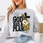 God Has a Plan DTF Transfer DTF Heat Press Transfer from Sweet Tee Transfers