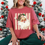 Leopard Santa Striped DTF Transfer DTF Heat Press Transfer from Sweet Tee Transfers