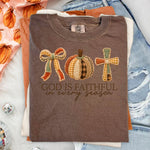 God Is Faithful in Every Season Pumpkin DTF Transfer DTF Heat Press Transfer from Sweet Tee Transfers