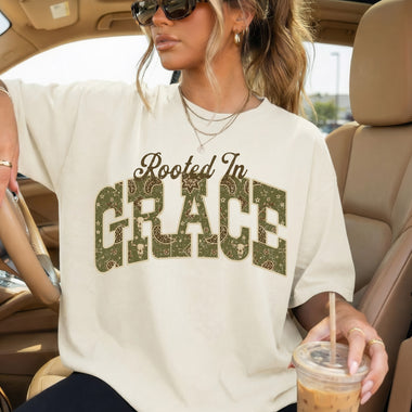 Rooted in Grace DTF Transfer DTF Heat Press Transfer from Sweet Tee Transfers