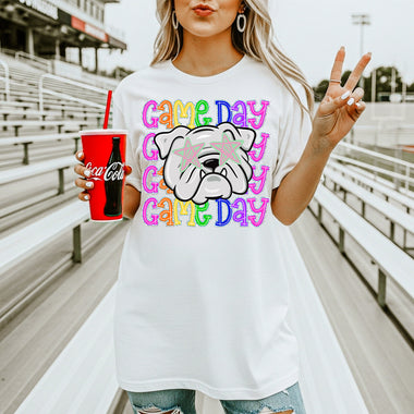 Bulldogs School Mascot DTF Transfer – Game Day DTF Heat Press Transfer from Sweet Tee Transfers