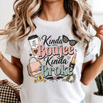 Kinda Boujee Kinda Broke DTF Transfer DTF Heat Press Transfer from Sweet Tee Transfers