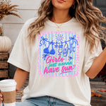 Girls Just Wanna Have Sun Striped DTF Transfer DTF Heat Press Transfer from Sweet Tee Transfers