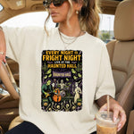 Every Night Is Fright Night Live at the Haunted Hall DTF Transfer DTF Heat Press Transfer from Sweet Tee Transfers