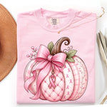 Breast Cancer Awareness Pink Pumpkin DTF Transfer DTF Heat Press Transfer from Sweet Tee Transfers