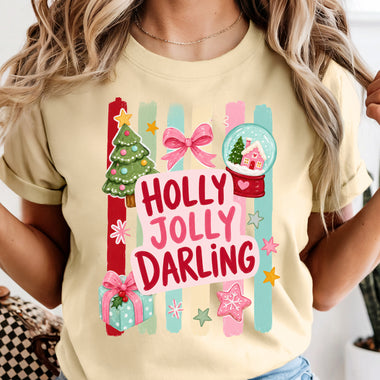 Holly Jolly Darling DTF Transfer DTF Heat Press Transfer from Sweet Tee Transfers