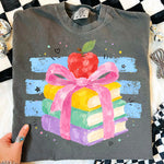 Preppy Fingerpaint Bookstack DTF Transfer DTF Heat Press Transfer from Sweet Tee Transfers