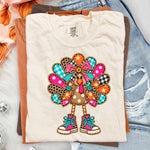 Colorful Turkey DTF Transfer DTF Heat Press Transfer from Sweet Tee Transfers