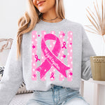 Breast Cancer Awareness Ribbon Striped DTF Transfer DTF Heat Press Transfer from Sweet Tee Transfers