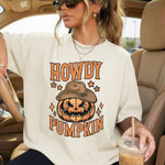 Howdy Pumpkin Face DTF Transfer DTF Heat Press Transfer from Sweet Tee Transfers