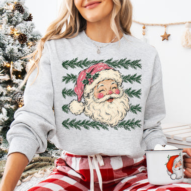 Vintage Santa Garland DTF Transfer DTF Heat Press Transfer from Sweet Tee Transfers