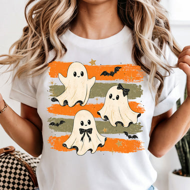 Retro Brushstroke Ghost Trio DTF Transfer DTF Heat Press Transfer from Sweet Tee Transfers