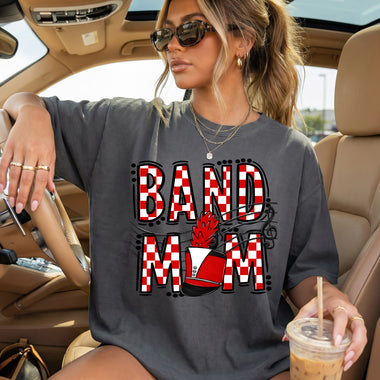Retro Band Mom Red DTF Transfer DTF Heat Press Transfer from Sweet Tee Transfers