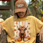 Fall Highland Cow Striped DTF Transfer DTF Heat Press Transfer from Sweet Tee Transfers