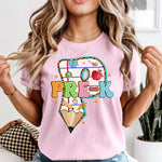Pencil and Paper Pre-K DTF Transfer DTF Heat Press Transfer from Sweet Tee Transfers