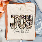 Joy Leopard John 16:22 DTF Transfer DTF Heat Press Transfer from Sweet Tee Transfers