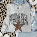 Feral Zebra Print Star DTF Transfer DTF Heat Press Transfer from Sweet Tee Transfers