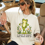 I Could Be Meaner but Jesus Said No DTF Transfer DTF Heat Press Transfer from Sweet Tee Transfers