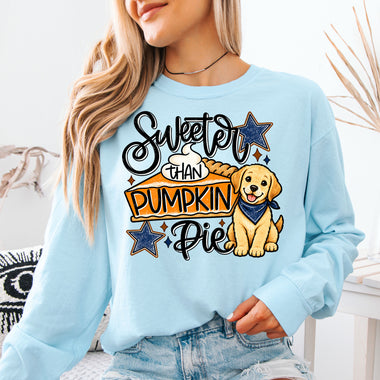 Sweeter Than Pumpkin Pie Dog DTF Transfer DTF Heat Press Transfer from Sweet Tee Transfers