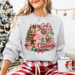 Just a Girl Who Loves Christmas DTF Transfer DTF Heat Press Transfer from Sweet Tee Transfers