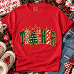 Teacher Christmas Tree DTF Transfer DTF Heat Press Transfer from Sweet Tee Transfers