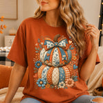 Stacked Pumpkins Blue DTF Transfer DTF Heat Press Transfer from Sweet Tee Transfers