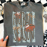 Football Season Striped Blue DTF Transfer DTF Heat Press Transfer from Sweet Tee Transfers
