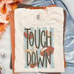 Touchdown Football Striped DTF Transfer DTF Heat Press Transfer from Sweet Tee Transfers